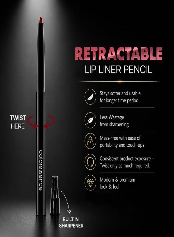 Coloressence Pout Perfect Matte Lip Liner, Perfect Plum | Long Lasting | Lightweight | Highly Pigmented | Non-Drying Formula | Waterproof | Transfer Free - Image 2