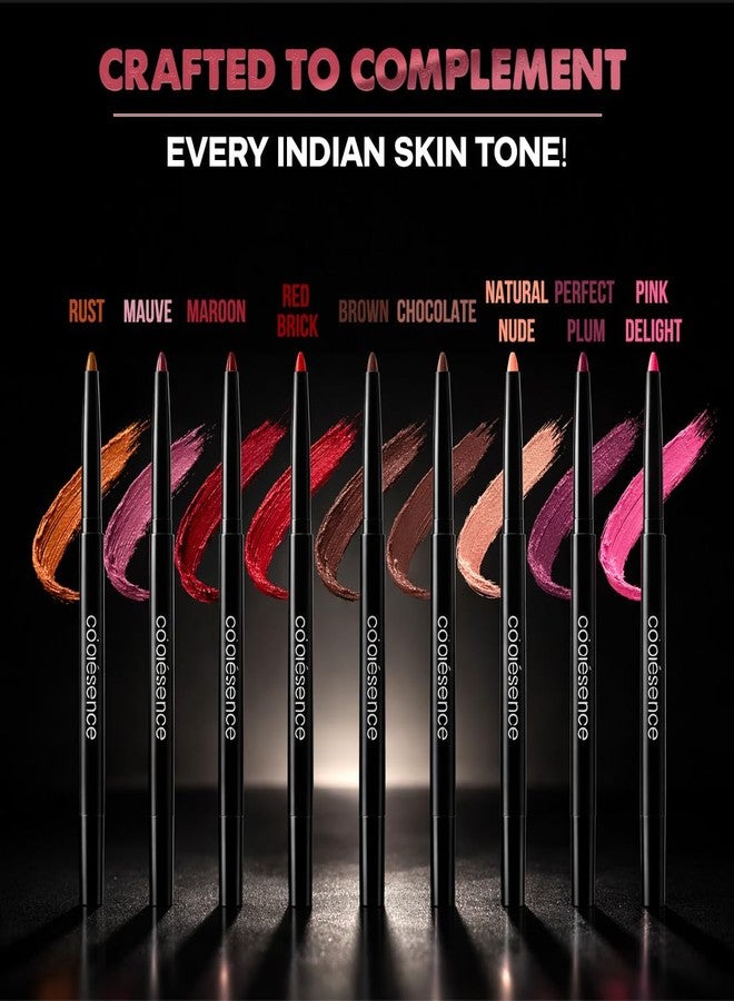 Coloressence Pout Perfect Matte Lip Liner, Perfect Plum | Long Lasting | Lightweight | Highly Pigmented | Non-Drying Formula | Waterproof | Transfer Free - Image 4