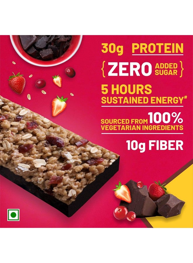 RiteBite Max Protein Ultimate Choco Berry 30g Protein Bars [Pack of 12] Protein Blend, Fiber, Vitamins & Minerals, No Preservatives, 100% Veg, No Added Sugar, For Energy, Fitness & Immunity - 1200g - Image 3