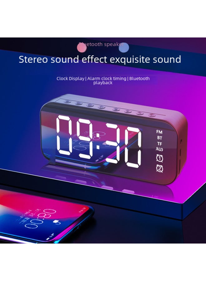 نيوترل ساعة متعددة الوظائف مع سماعة بلوتوث، سماعة كمبيوتر صغيرة محمولة، سماعة بلوتوث مع مضخم صوت، منبه بلوتوث، ستيريو بلوتوث - Image 4