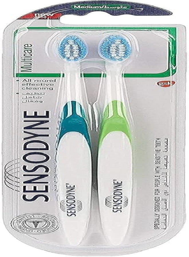 سنسوداين فرشاة اسنان مالتي كير 1+1