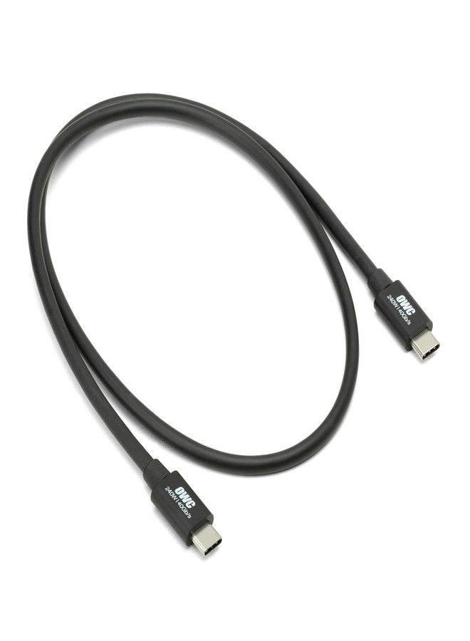 OWC كابل OWC Thunderbolt 4 و USB-C بطول 28 بوصة مع نقل بيانات بسرعة 40 جيجابت في الثانية، شحن طاقة 240 واط وقدرة فيديو 8K (أسود) - Image 1