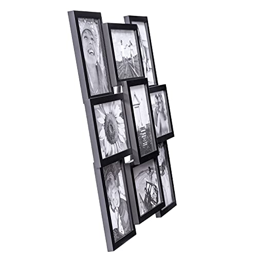 Malden International Designs Crossroads Puzzle Collage Picture Frame, 9 Option, 9-5x7, Black - 2119-957 - Image 2