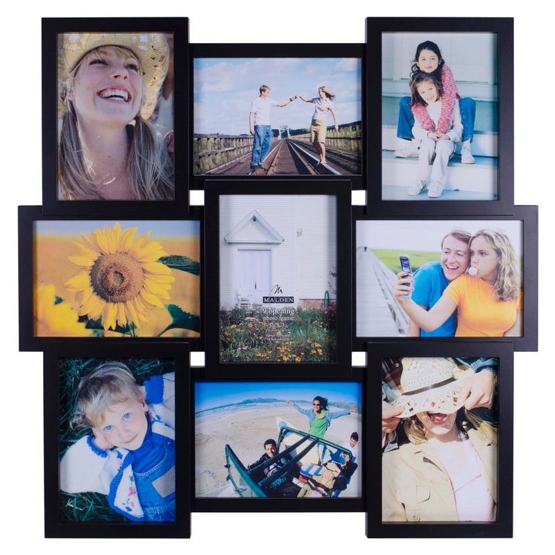 Malden International Designs Crossroads Puzzle Collage Picture Frame, 9 Option, 9-5x7, Black - 2119-957 - Image 5