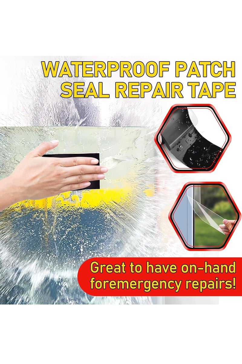 HW Black Silicone Bonding Repair Tape,Waterproof Flex Tape Strong Bond Instantly Stop Leakage Rubber Tape, Electrical Tape, Waterproof Seal for Leaking Pipes, Broken Seals Repair Tape - Image 3