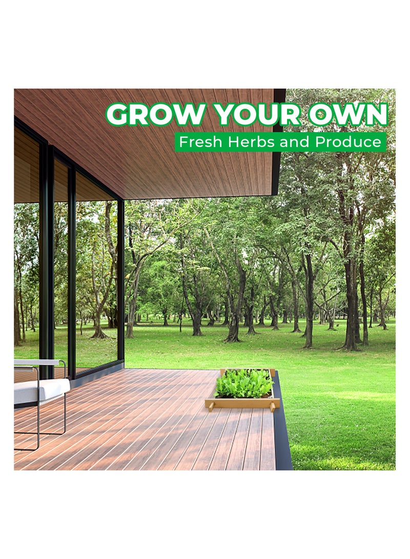 Enthusiast gardenbed, 1.6 Foot x 1.6 Foot, White Wood Raised Garden Bed Outdoor, planter box for home gardening, starter kit to grow flowers, herbs, vegetables, succulents, microgreens, wheatgrass, seed tray - Image 4