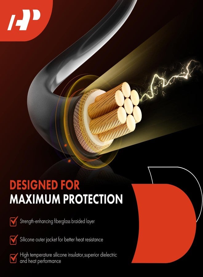 A-Premium Ignition Spark Plug Wires Set of 4 Compatible with Kia Rio 2001 2002 2003 2004 2005 1.5L 1.6L Naturally Aspirated - Image 5