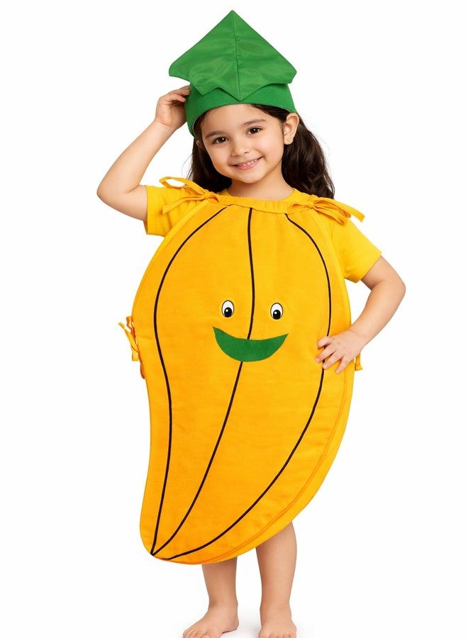 Nic Fruit And Vegetable Fancy Dress Costume For Kids | Fruit Shape Cutout For Childs | Healthy Fruits Dress (Jumpsuit Not Include) (Banana, 4-5 Years) - Image 1