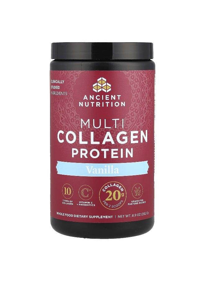 Ancient Nutrition - Ancient Nutrition, Multi Collagen Protein, Vanilla, 8.9 oz (252 g) - Image 1