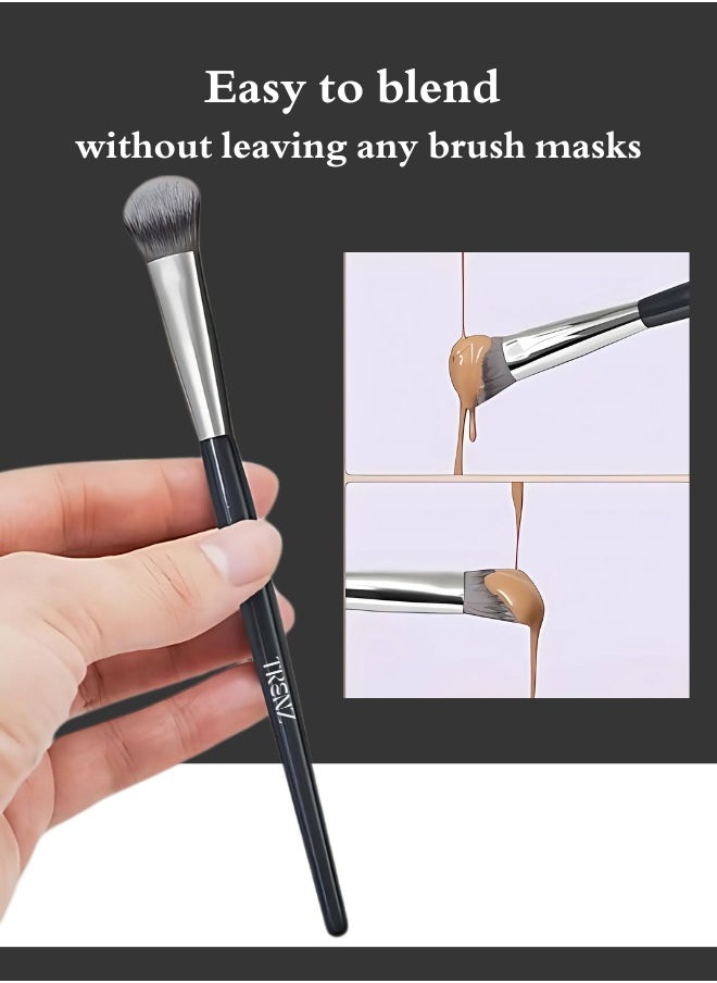 TRENZ Angled Concealer Brush, Contour Brush for Blending Cosmetics Suitable for Liquid, Cream and Powder Products  - Image 3