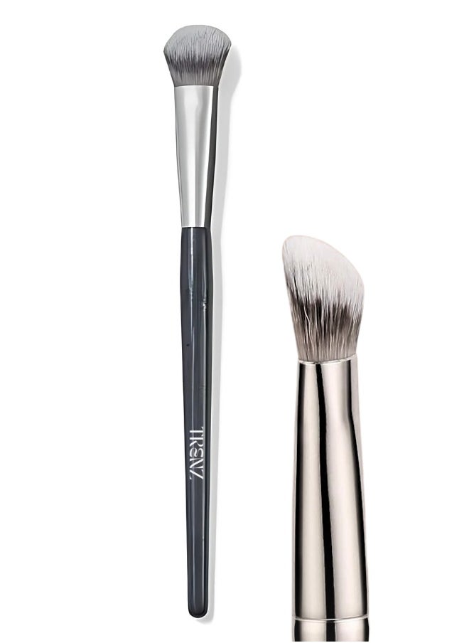 TRENZ Angled Concealer Brush, Contour Brush for Blending Cosmetics Suitable for Liquid, Cream and Powder Products  - Image 1