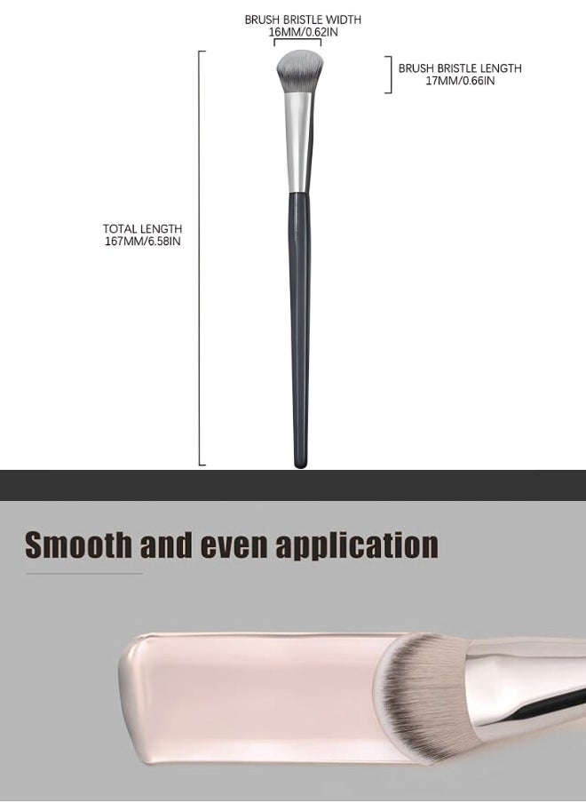 TRENZ Angled Concealer Brush, Contour Brush for Blending Cosmetics Suitable for Liquid, Cream and Powder Products  - Image 4