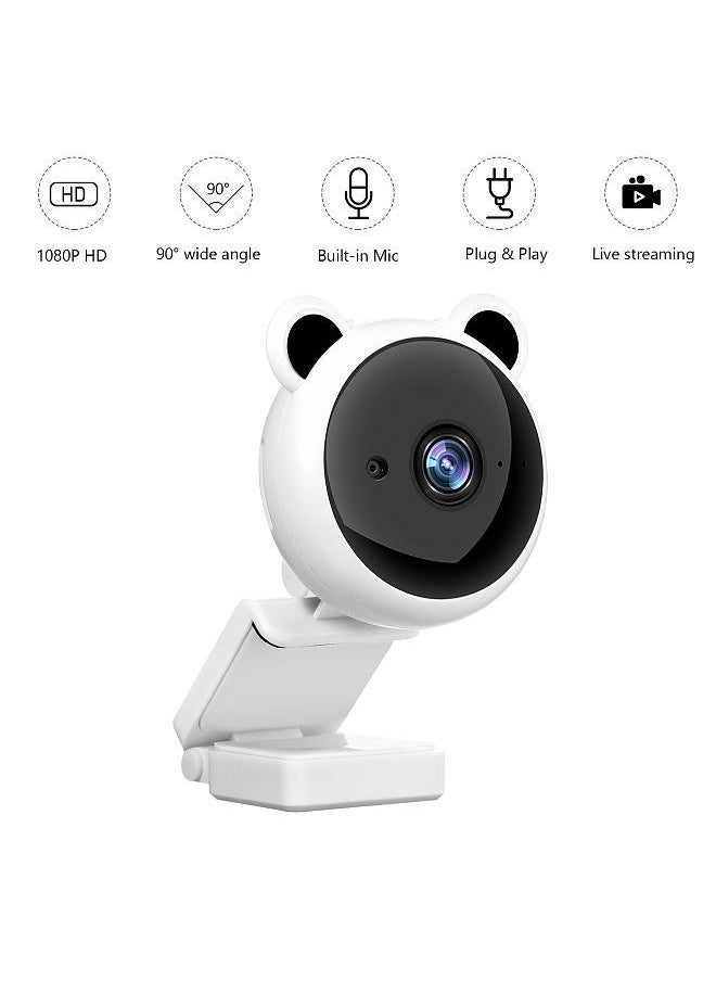 Generic - 1080P Webcam with Microphone, USB 2.0 Desktop Laptop Computer USB Camera Plug and Play, for Video Streaming, Conference, Gaming, Online Teaching - Image 1