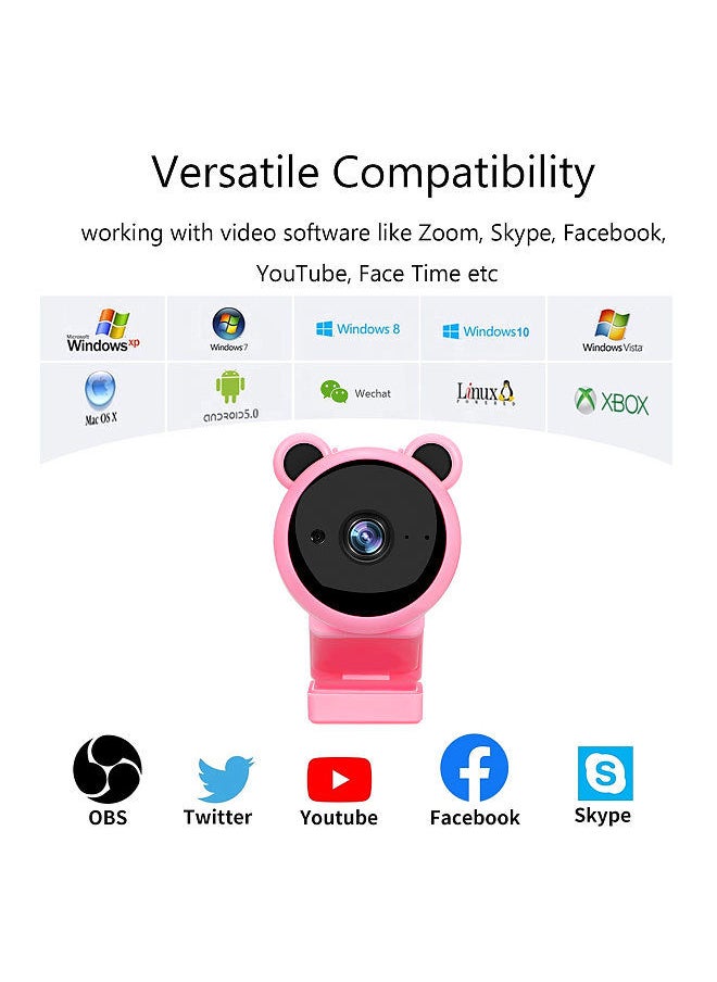 Generic - 1080P Webcam with Microphone, USB 2.0 Desktop Laptop Computer USB Camera Plug and Play, for Video Streaming, Conference, Gaming, Online Teaching - Image 1