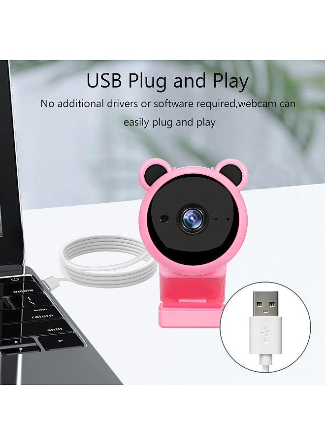 Generic - 1080P Webcam with Microphone, USB 2.0 Desktop Laptop Computer USB Camera Plug and Play, for Video Streaming, Conference, Gaming, Online Teaching - Image 1