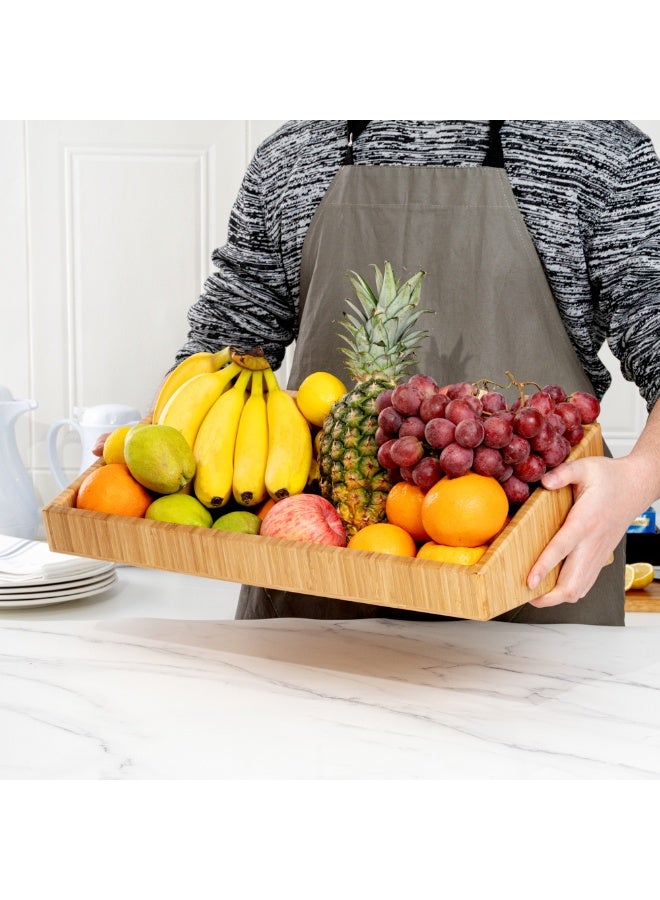 Restaurantware صندوق مطبخ 20 × 12 × 7 بوصة، 1 حافظة خبز خشبية مستطيلة - مستدامة، منظم للمخزن أو سطح العمل، صندوق خبز من الخيزران الطبيعي للمطبخ، لتخزين المعجنات، الخبز، الفواكه - Image 5