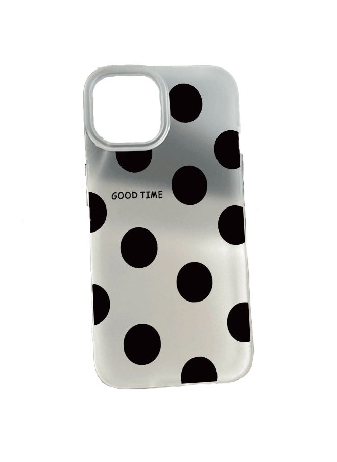 Generic - Simple iPhone 11 Series transparent hollow silicone frosted material Black Polka Dots Phone case,specially designed for women and girls - Image 1