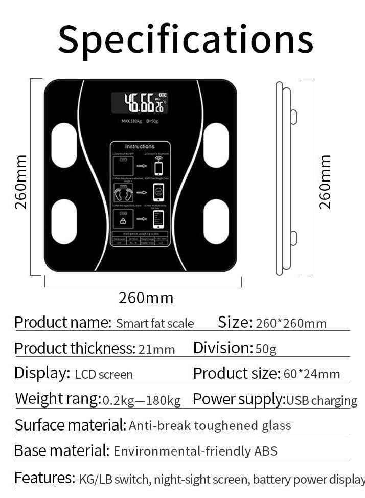 ELTRAZONE Smart Bluetooth Body Weight Scale with Body Fat Analysis – Digital Bathroom Scale with App Sync for Health Tracking – Accurate Weight Measurement & Fitness Companion – 180kg Capacity – Wireless Smart Scale for Men & Women – Black Color - Image 4