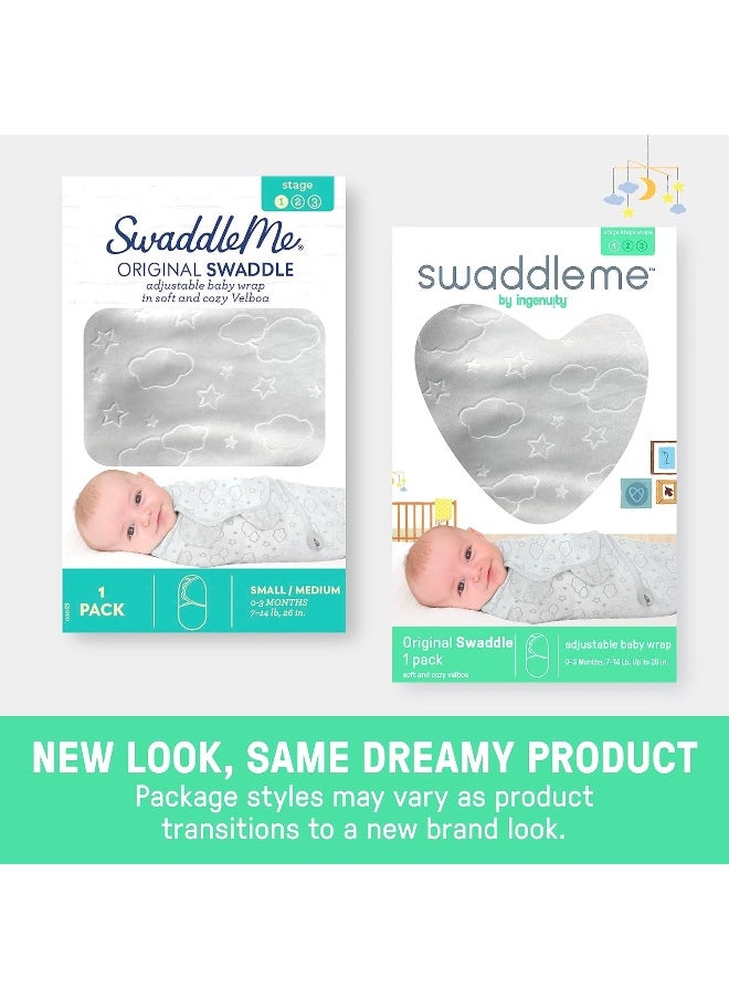 SwaddleMe - SwaddleMe by Ingenuity Original Swaddle - Size Small/Medium, 0-3 Months, 3-Pack (Starry Night) - Image 1