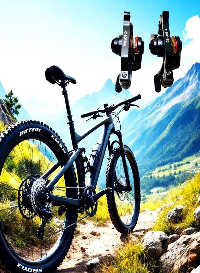 CYIDER Universal F180 R160 Mechanical Disc Brake Caliper Set - Front/Rear Compatible | Aluminum Alloy Bicycle Disc Brake for MTB, Road & Folding Cycles (Black) 2 Piece - Image 3