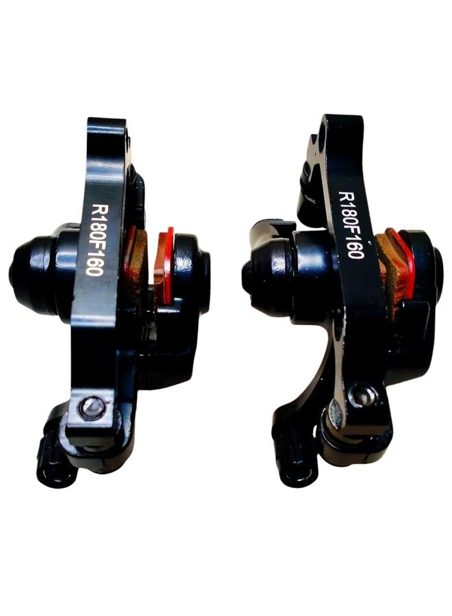 CYIDER Universal F180 R160 Mechanical Disc Brake Caliper Set - Front/Rear Compatible | Aluminum Alloy Bicycle Disc Brake for MTB, Road & Folding Cycles (Black) 2 Piece - Image 1