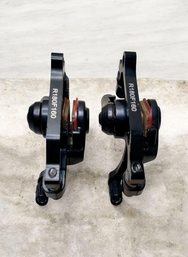 CYIDER Universal F180 R160 Mechanical Disc Brake Caliper Set - Front/Rear Compatible | Aluminum Alloy Bicycle Disc Brake for MTB, Road & Folding Cycles (Black) 2 Piece - Image 4
