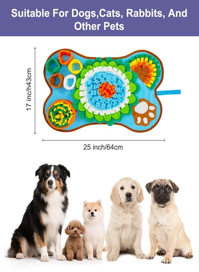JXTZ Snuffle Mat for Dogs, Pet Sniffing Pad for Medium & Small Dogs, 25 x 17 in, Slow Feeder Dog Treat Mat for Training & Stress Relief, Improves Sniffing Abilities, Non-Slip Bottom, Easy to Clean - Image 2