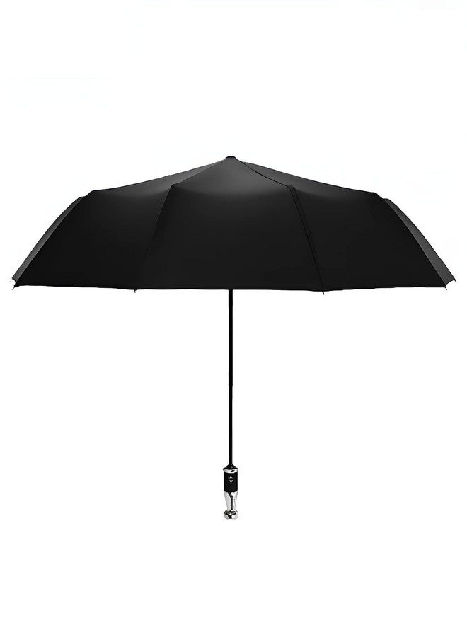 Calpix Windproof Travel Umbrella with Stylish Curved Handle | Large Compact Automatic Open Close Umbrella for Men & Women | Lightweight Waterproof Golf Umbrella with Strong Fiberglass Ribs - Image 5