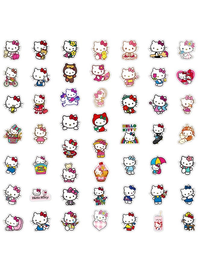 50-Piece Hello Kitty Waterproof Stickers Kawaii For Laptop Suitcase Stationery Waterproof Decals Graffiti Kids Toys Gifts - Image 3