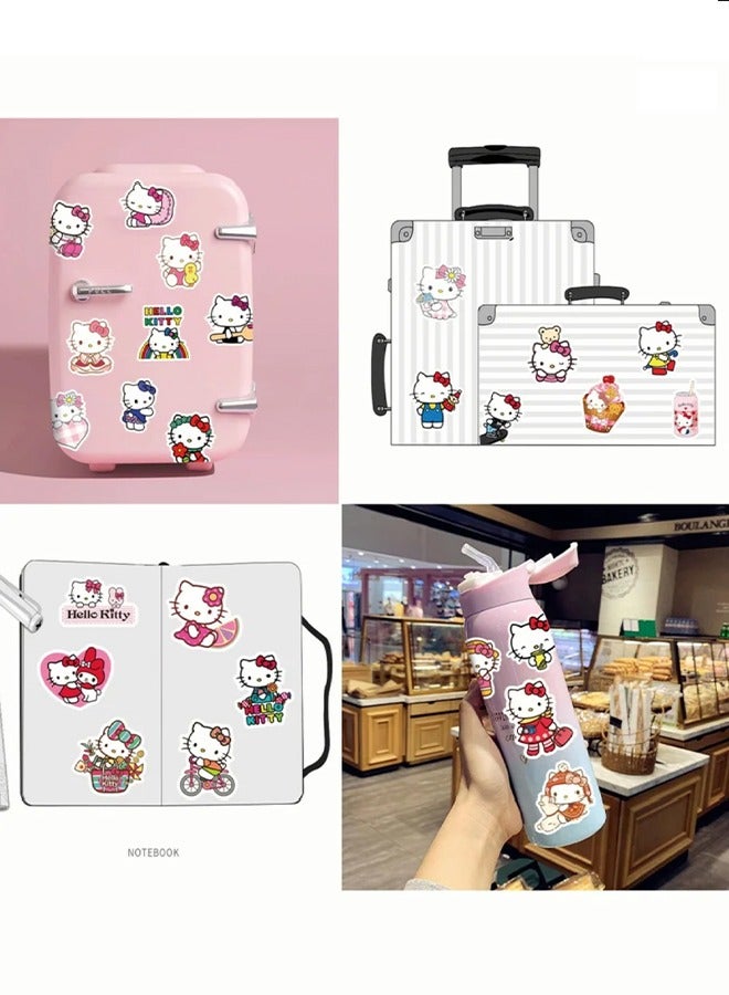 50-Piece Hello Kitty Waterproof Stickers Kawaii For Laptop Suitcase Stationery Waterproof Decals Graffiti Kids Toys Gifts - Image 4