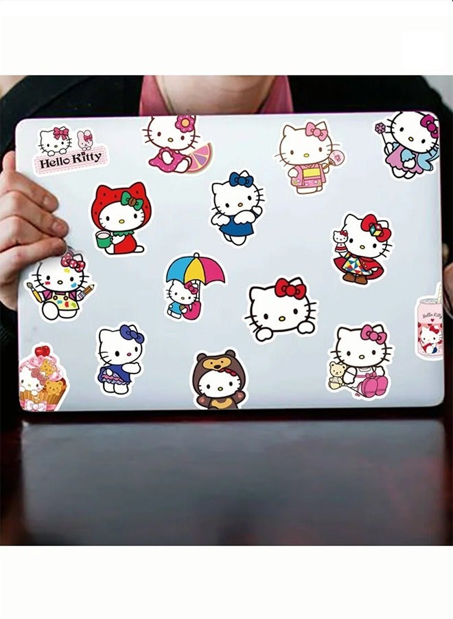 50-Piece Hello Kitty Waterproof Stickers Kawaii For Laptop Suitcase Stationery Waterproof Decals Graffiti Kids Toys Gifts - Image 5