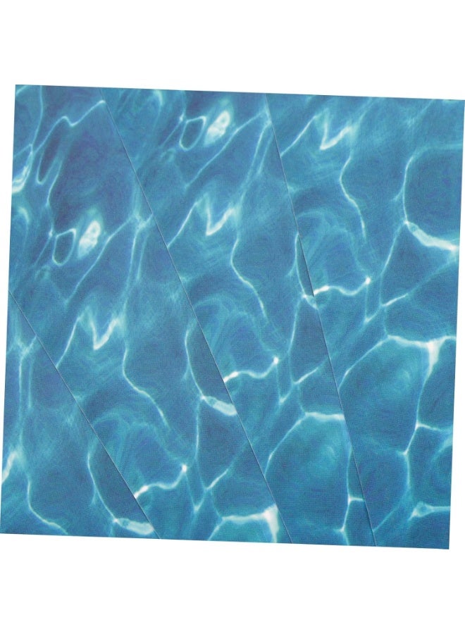 5 Sheets, Modeling Materials Diorama Sand Paper Fake Scene Landscape Decor,Diorama Water Wave Stickers， Artificial Water Ripple Decor Miniature Basing Gel Plastic - Image 2