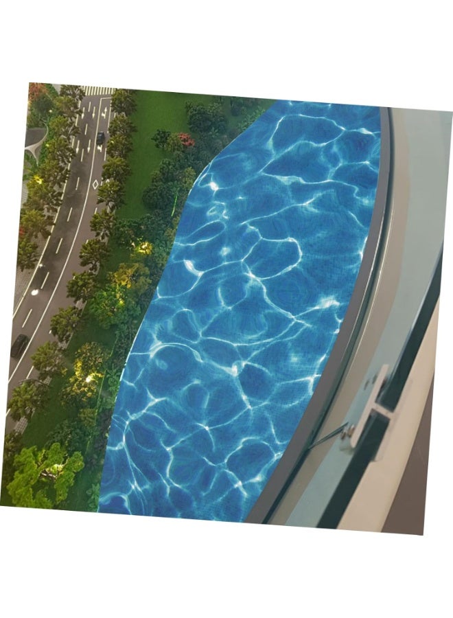 5 Sheets, Modeling Materials Diorama Sand Paper Fake Scene Landscape Decor,Diorama Water Wave Stickers， Artificial Water Ripple Decor Miniature Basing Gel Plastic - Image 4