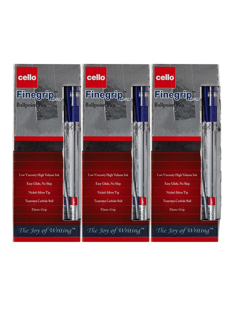 Cello قلم حبر جاف 36 قطعة بلون أزرق - Image 1