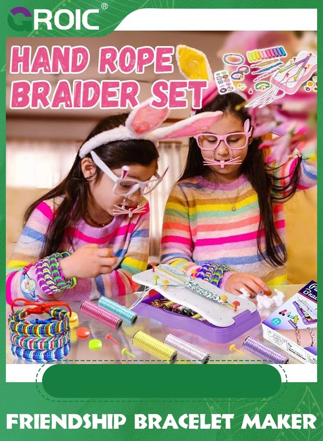 GROIC Friendship Bracelet Making Kit for Girls, Arts Crafts Kids String Bracelets Maker Set, DIY Arts and Crafts String Maker Tool, Best Gift Ideas for Kids Travel Activity Set Crafts Bracelet Making Kit - Image 5