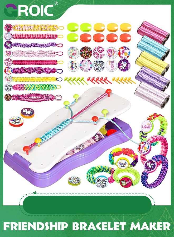 GROIC Friendship Bracelet Making Kit for Girls, Arts Crafts Kids String Bracelets Maker Set, DIY Arts and Crafts String Maker Tool, Best Gift Ideas for Kids Travel Activity Set Crafts Bracelet Making Kit - Image 1