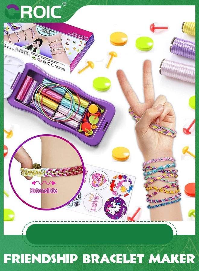 GROIC Friendship Bracelet Making Kit for Girls, Arts Crafts Kids String Bracelets Maker Set, DIY Arts and Crafts String Maker Tool, Best Gift Ideas for Kids Travel Activity Set Crafts Bracelet Making Kit - Image 2