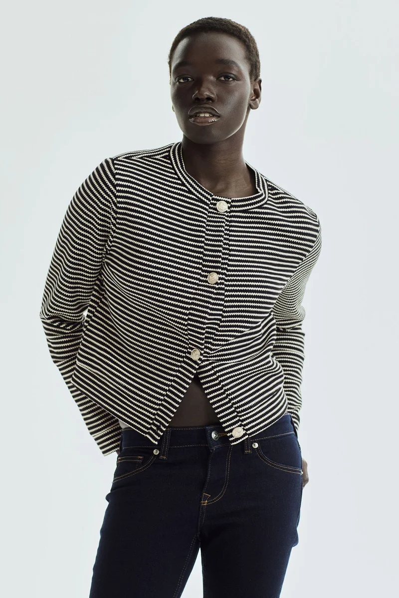 H&M Textured jersey cardigan