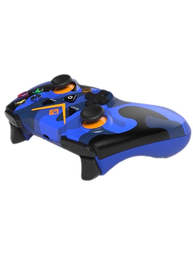 لوحة ألعاب لاسلكية C3070W Nebula 2.4G (أزرق مموه) | تدعم أجهزة الكمبيوتر الشخصية/PS3 | Windows XP/7/8/10 | ملمس مطاطي | وحدة تحكم ألعاب الفيديو | قبضة محسنة | مشغلات مزدوجة - Image 5