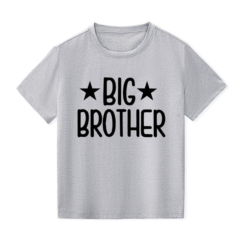 [Dz] Boys' Round Neck Short-Sleeved T-Shirt With Letter Print For Casual And Comfortable Children'S Clothing Export Delivery - Image 1