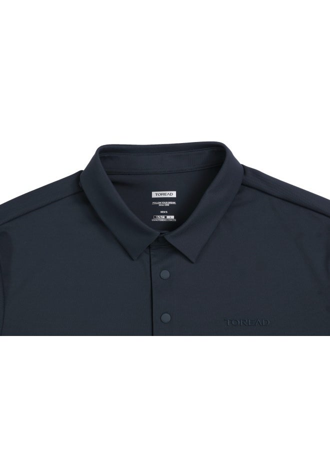 TOREAD - TOREAD Men's Performance Polo Shirt - Spring/Summer UV Protection Tee Navy Blue - Image 1
