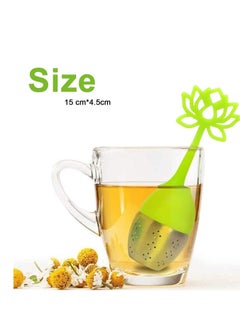 SYOSI Tea Infuser Filter 2 Pack Stainless Steel Tea Ball - Loose Tea Steeper Mesh Tea Cup Filter with Flower shaped Silicone Handle for Loose Leaf or Herbal Tea, Best Tea Infuser for Loose Leaf  - Image 2