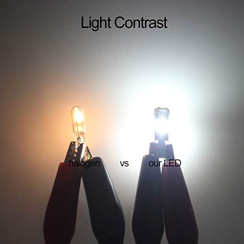 DODOFUN White T5 37 74 LED Bulb with Twist Lock Socket PC74 PC37 Dashboard Instrument Panel Gauge Cluster Light Pack of 10 - Image 5