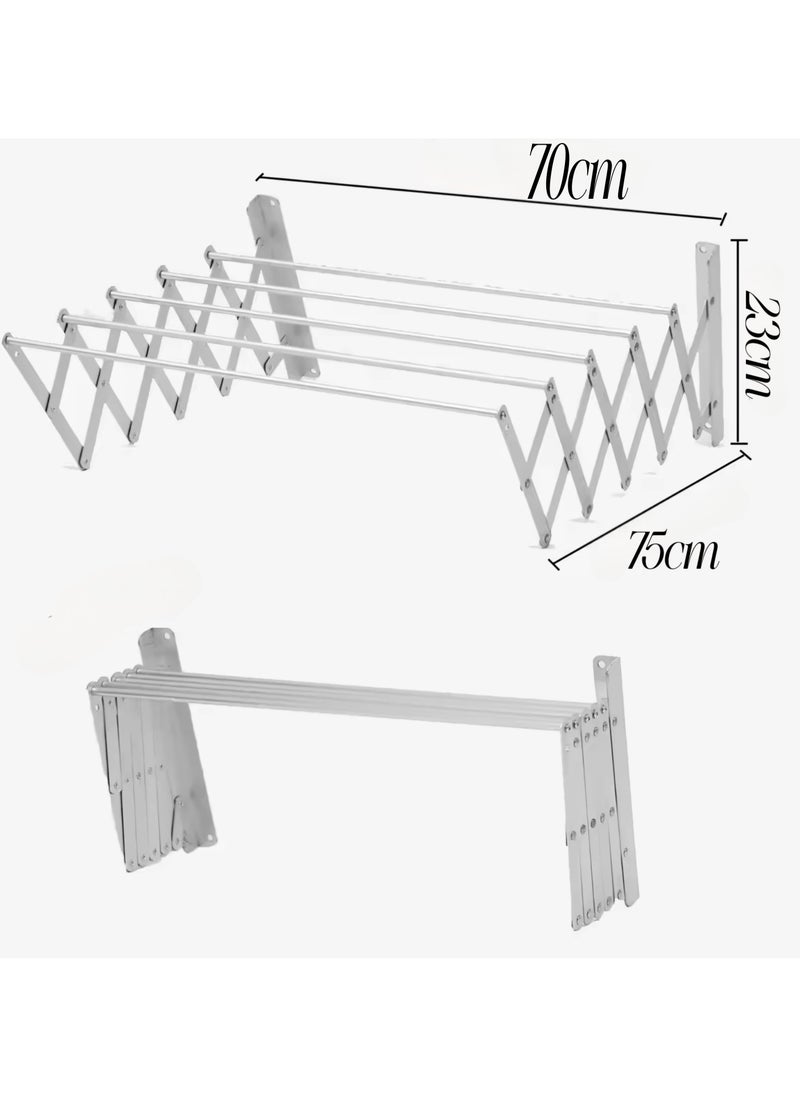 Generic 75x70cm Wall Mounted Foldable Metal Clothes Dryer  - Image 1
