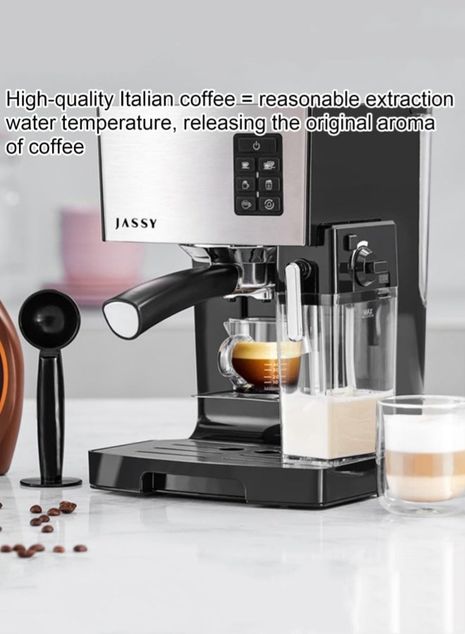 Jassy Espresso Machine, Built-in Automatic Milk Frother, Home Coffee Maker, 19 Cup Espresso Machine, Small Coffee Maker, Suitable for American Coffee, Latte Machine - Image 2