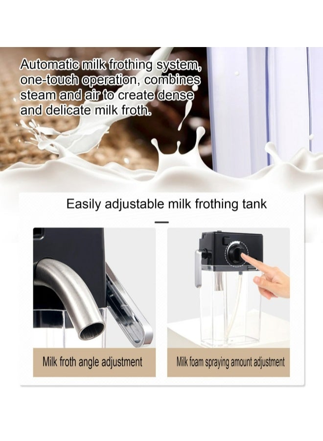 Jassy Espresso Machine, Built-in Automatic Milk Frother, Home Coffee Maker, 19 Cup Espresso Machine, Small Coffee Maker, Suitable for American Coffee, Latte Machine - Image 5