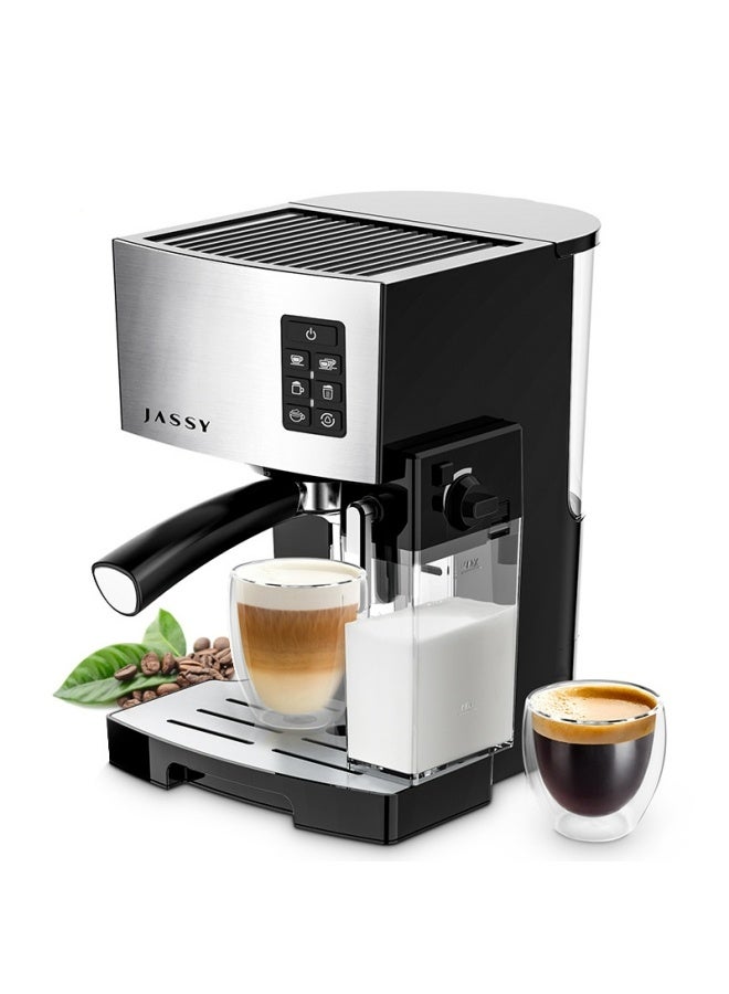 Jassy Espresso Machine, Built-in Automatic Milk Frother, Home Coffee Maker, 19 Cup Espresso Machine, Small Coffee Maker, Suitable for American Coffee, Latte Machine - Image 1
