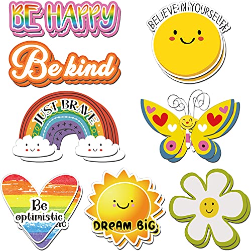 Frienda 16 Pieces Locker Magnets for Girls Cute Inspirational Magnets for Whiteboard Motivational Fridge Positivity Quote Car Sticker Waterproof Locker Classroom HomeCute Style