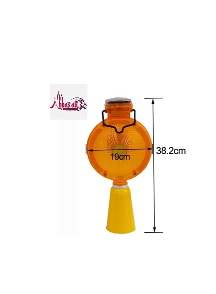 ABBASALI ABBASALI Roadway Safety Solar Warning Flashing Traffic Cone LED Light  - Image 2