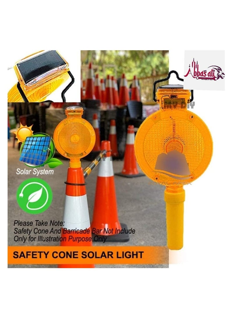 ABBASALI ABBASALI Roadway Safety Solar Warning Flashing Traffic Cone LED Light  - Image 4